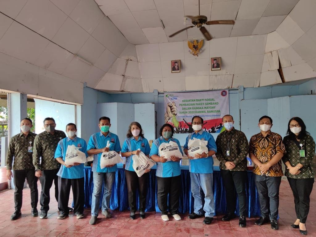 May Day, BPJAMSOSTEK Banuspa Bagikan 600 Paket Sembako Bagi Pekerja