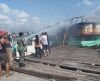 Kurang Dari  1 Jam, Kebakaran Kapal Ikan di Pelabuhan Benoa  Berhasil Ditangani