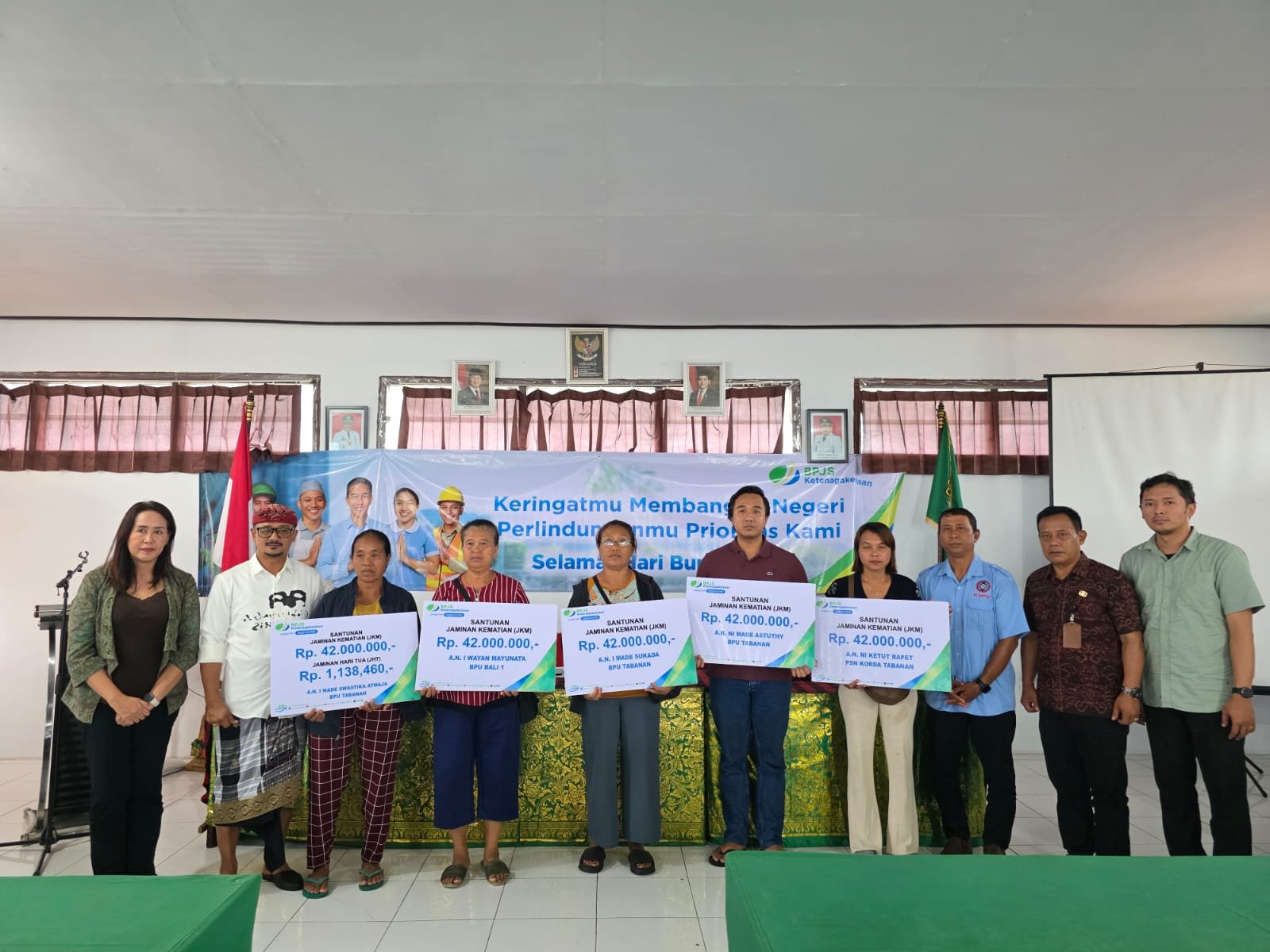May Day 2025, BPJS Ketenagakerjaan Tabanan Salurkan Bantuan Sembako dan Klaim Jaminan Secara Simbolis