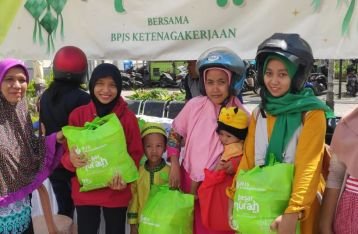 Pasar Murah Ramadan, BPJS Ketenegakerjaan Cabang Bali Gianyar Bagikan 400 Paket Sembako 