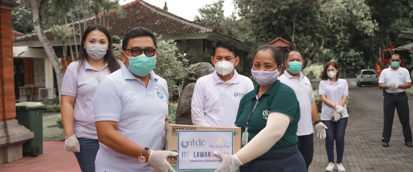 Cegah COVID-19, ITDC Bagikan Falkes Untuk Tenaga Kebersihan dan Pengamanan di The Nusa Dua